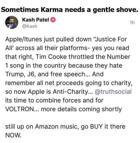 Sometimes Karma needs a gentle shove