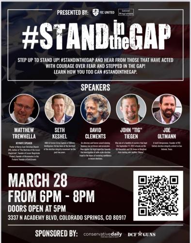 Colorado Springs, Colorado - March 28, 2023 - Stand in the Gap