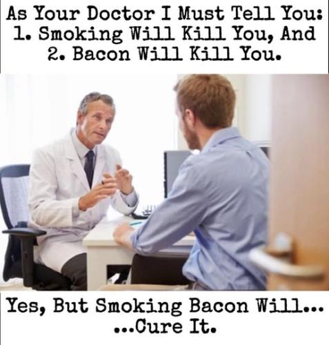 smoking bacon