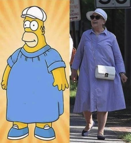 Who wore it better Homer or Hillary 960px