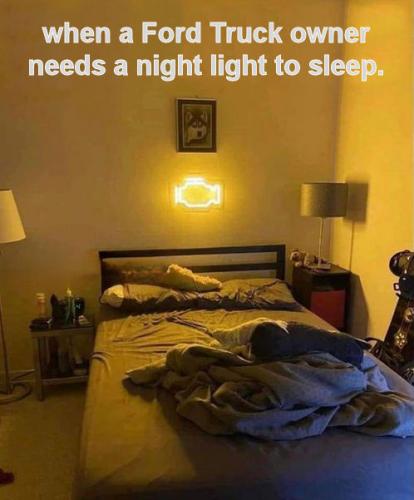 when a Ford Truck owner needs a night light to sleep