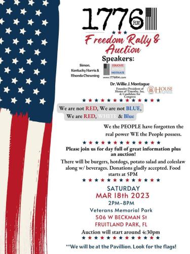 Fruitland, Florida - March 18, 2023 - 1776 Freedom Rally and Auction