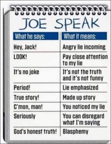 joe speak