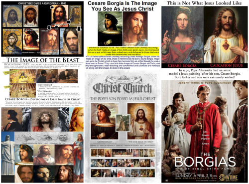 Pope Alexander VI's Son Knights Templar Cesare Borgia Depicted As Jesus Christ By Leonardo Da Vinci