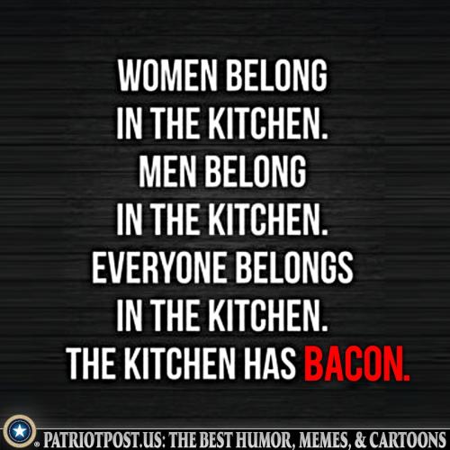kitchen has bacon