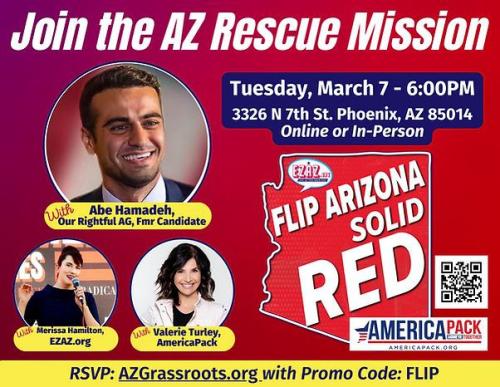 Phoenix, Arizona - March 7, 2023 - AZ Rescue Misson - Flip Arizona Red