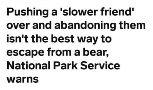 pushing a slower friend