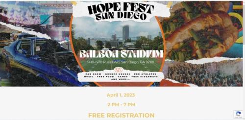 San Diego, Caifornia - April 1, 2023 - Hope Fest