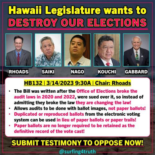 Hawaii- Call to Action - Election Integrity