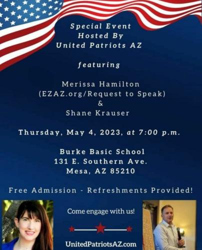 Mesa, Arizona - May 4, 2023 - United Patriots Arizona Event