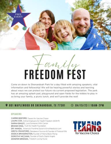 North Houston, Texas - April 15, 2023 - Family Freedom Fest
