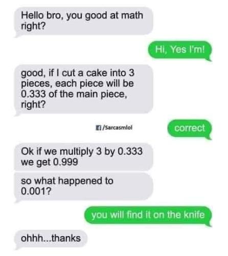on the knife