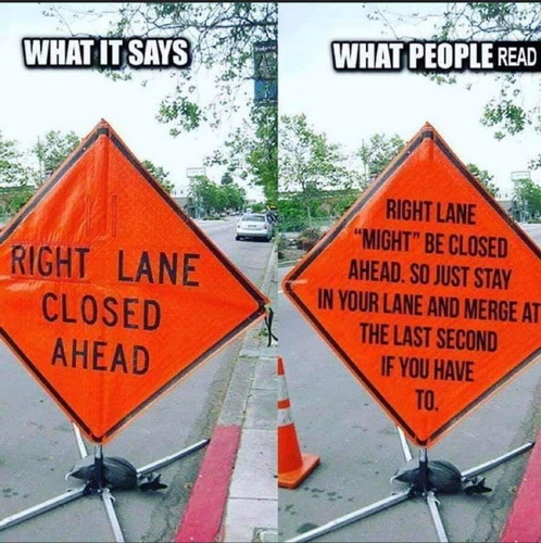 lane closed