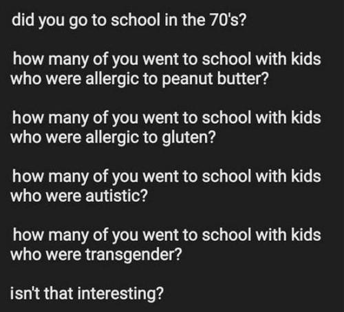 going to school in the 70s