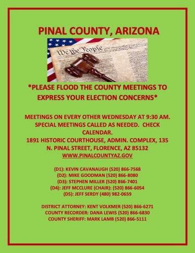 Pinal County, Arizona - Call to Action