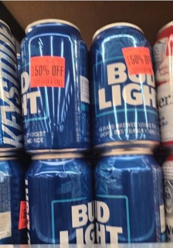 Bud Light 50% off