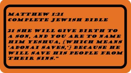 you are to name him Yeshua