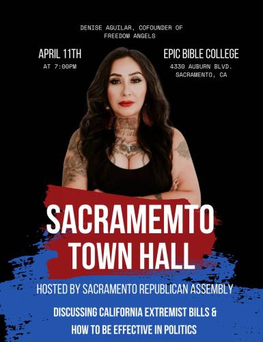 Sacramento, California - April 11, 2023 - Townhall to Discuss California Extremist Bills