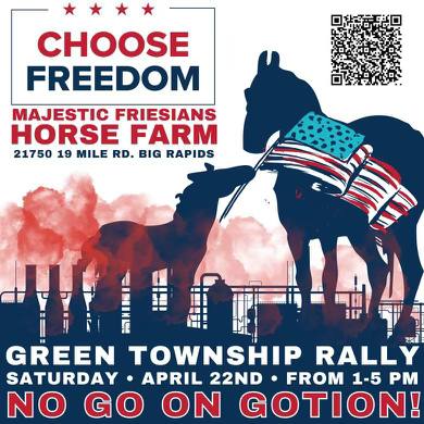 Big Rapids, Michigan - April 22, 2023 - Choose Freedom - No Go on Gotion