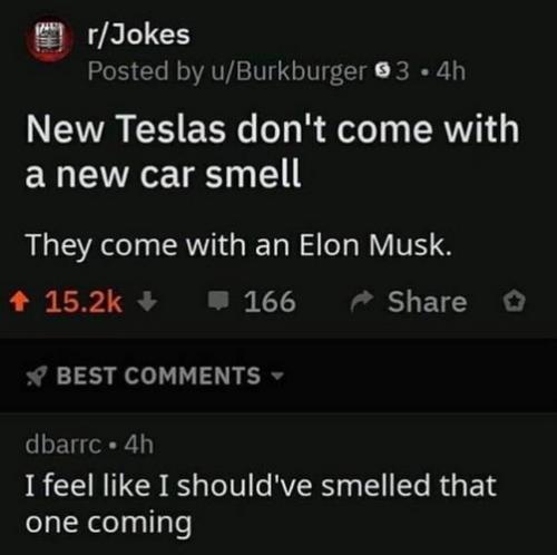 new Tesla car smell