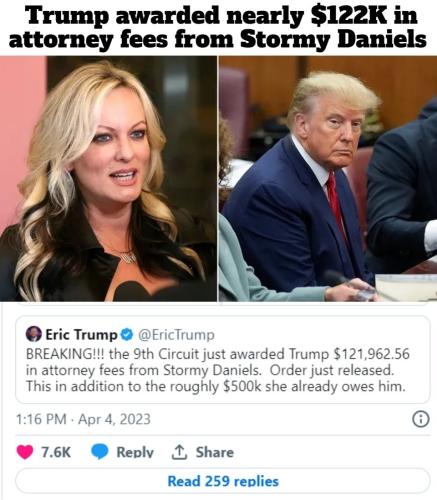 Trump awarded nearly  122K in attorney fees from Stormy Daniels 960px
