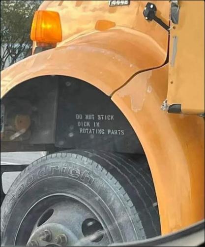do not stick dick in rotating parts