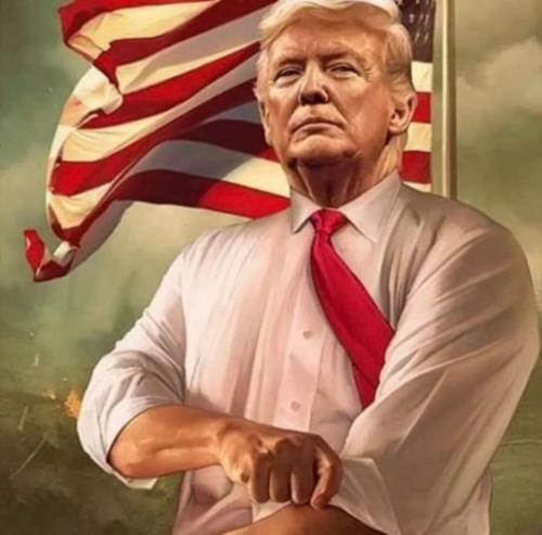 Trump rolls up sleeves