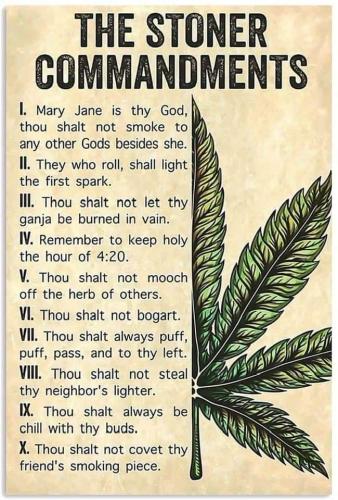 The Stoner Commandments