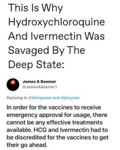 ivermectin and HCQ banned for a reason