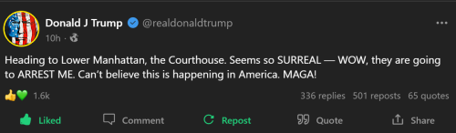 Trump arrest on Gab