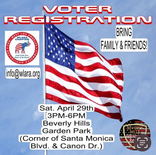 Santa Monica, California - April 29, 2023 - Voter Registration