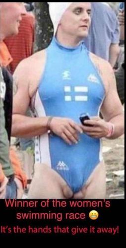 swimmer has nuts