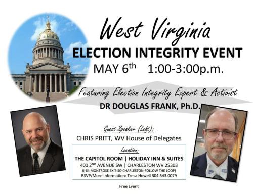 Charleston, West Virginia - May 6, 2023 - West Virginia Election Integrity Event