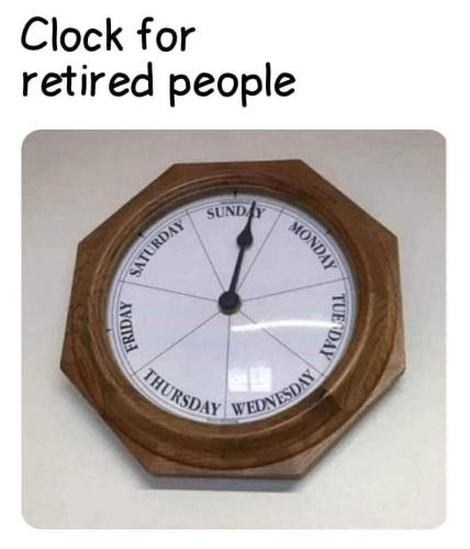 clock for retired people