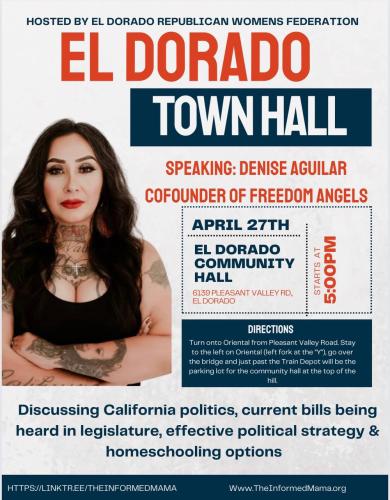 El Dorado, California - April 27, 2023 - Town Hall to Discuss California's Extreme Bills