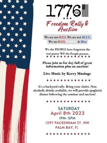 Palm Bay, Florida, April 8, 2023 - 1776 Freedom Rally and Auction