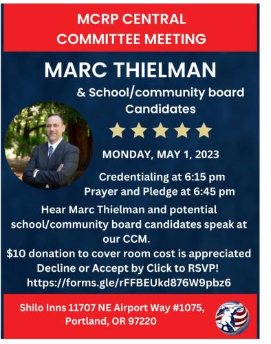 Portland, Oregon - May 1, 2023 - MCRP Central Committee Meeting