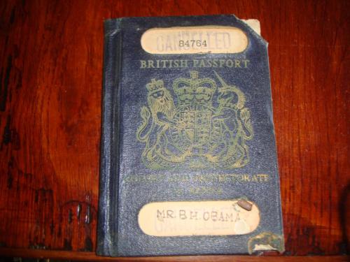 Barack Hussein Obama Passport Photo