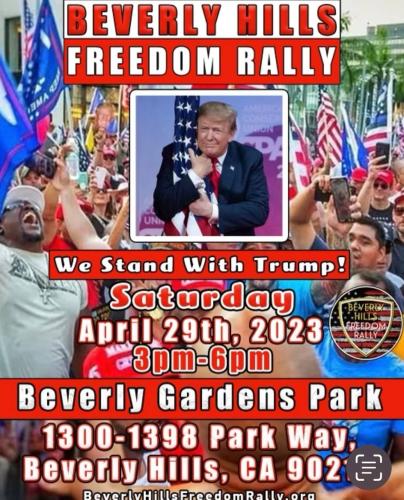 Beverly Hills, California - April 29, 2023 - Rally for Trump
