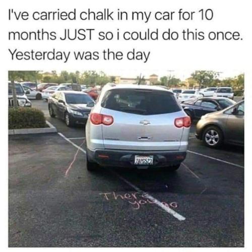 carried my chalk in my car