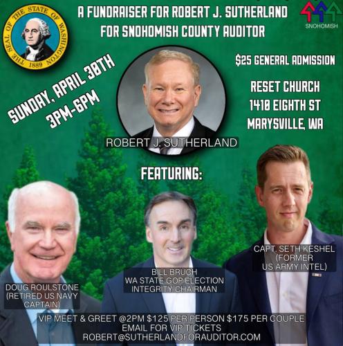 Marysville, Washington - April 30, 2023 - Candidate Fundraiser featuring Seth Keshel Election Integrit Expert