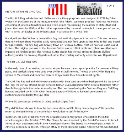 HISTORY OF THE US CIVIL FLAG