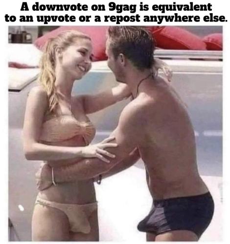 A downvote on 9gag