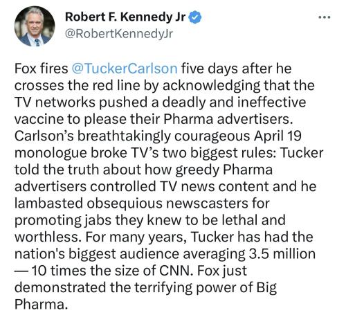 RFK on Tucker Carlson and Vax Truth