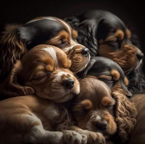 sleeping puppies