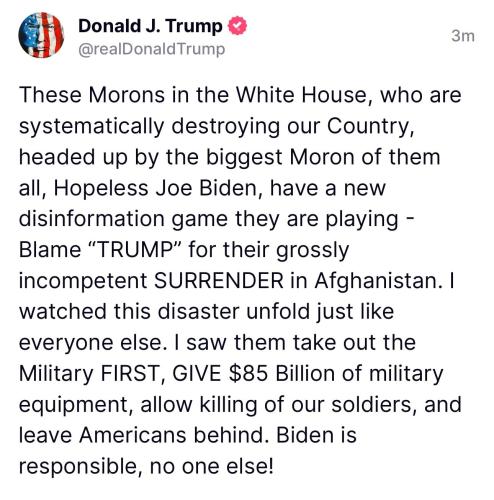 Trump on Biden