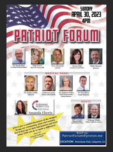 Lafayette, Louisiana - April 30, 2023 - Patriot Forum