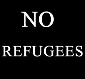 refugees 1aa - no refugees - bumper sticker