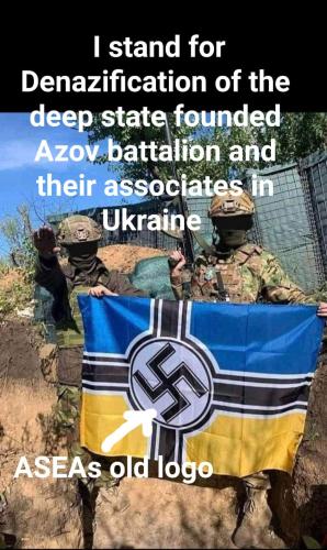 deep state ukraine original nazi flag aseas old log