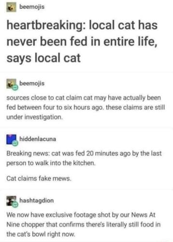 never been fed